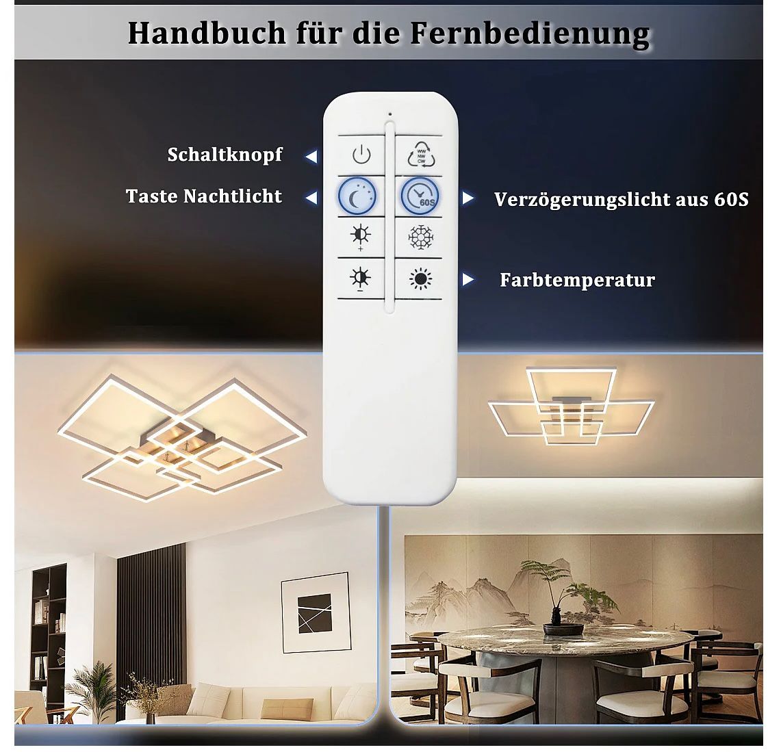 LED lubų šviestuvas – 60W (60×60 cm)