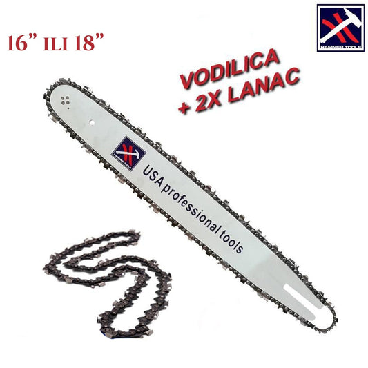 Kreipiančioji juosta + 2x grandinės Hammer Tools