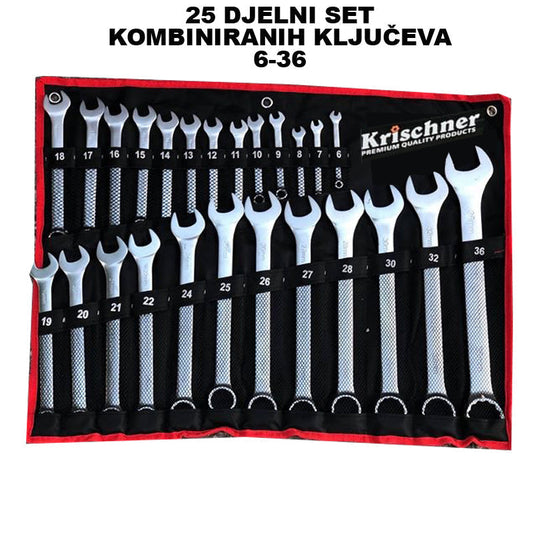 25 DALIŲ KRISCHNER RAKTAI SU ŽIEDU IR ATVIRU GALU NUO 6-36mm