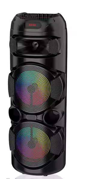 DVIEJŲ 8 COLIŲ „BLUETOOTH“ GARSIAKALBIS SU BELAIDŽIU MIKROFONU