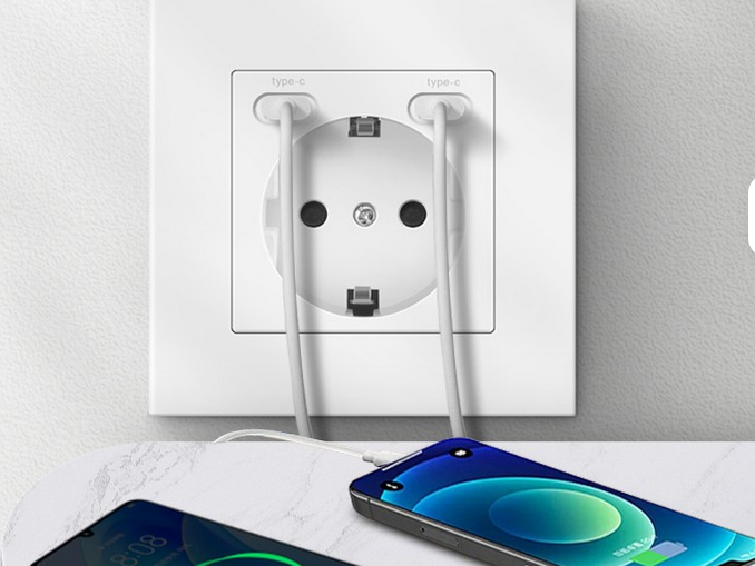 Lizdas su USB-C įkrovimu