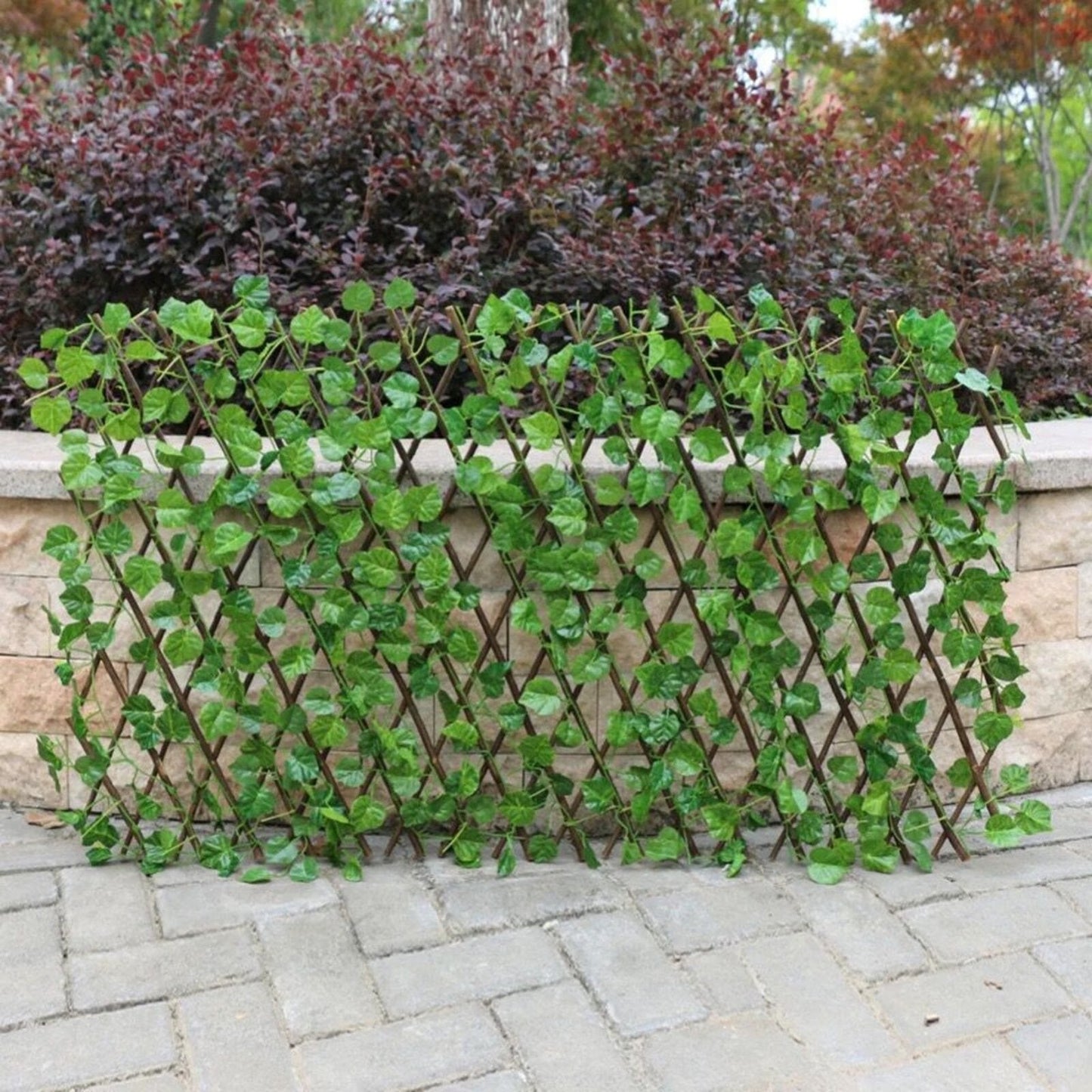 Išskleidžiama dirbtinių augalų tvora Gardenia