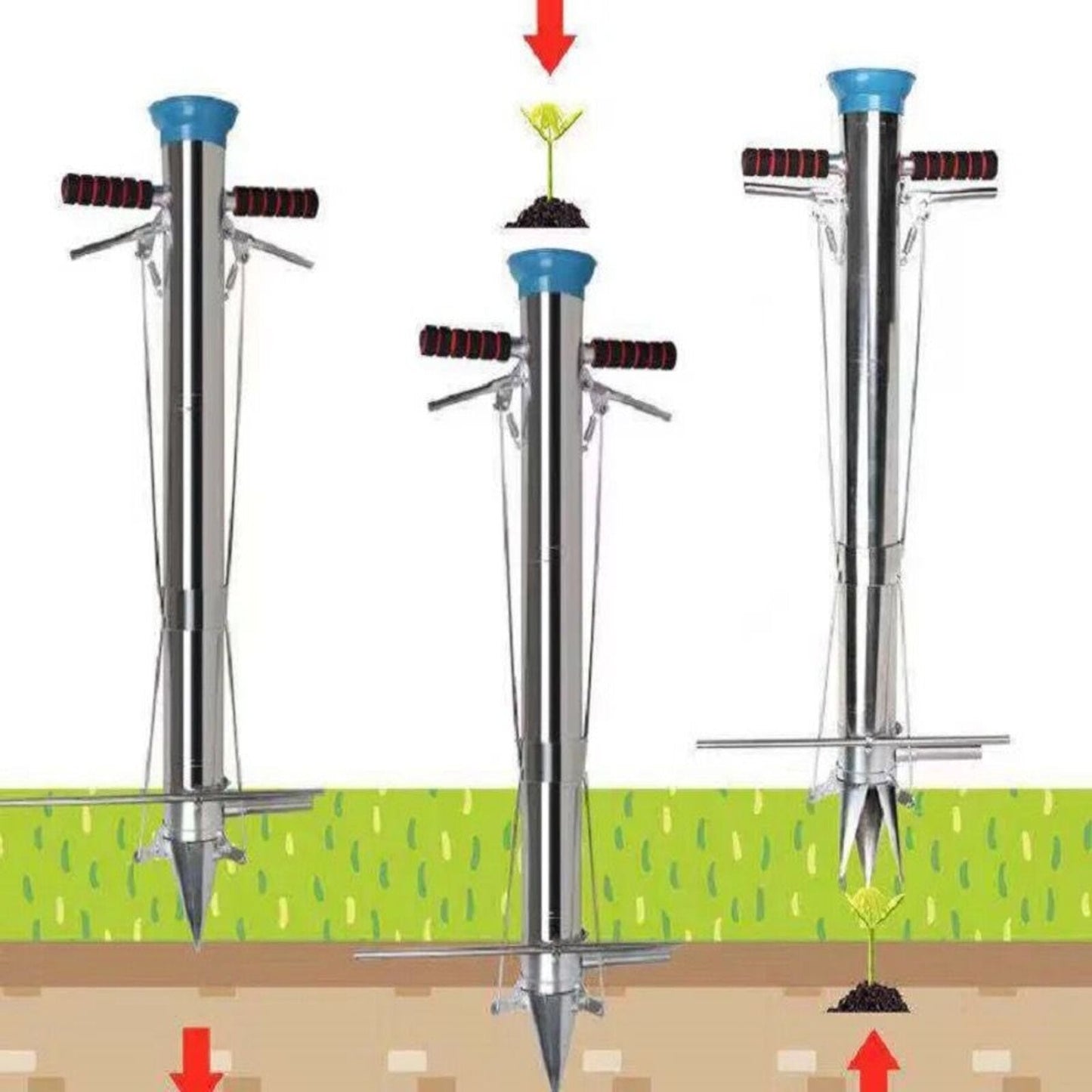 Aukščiausios kokybės rankinė sodinimo mašina daržovėms, daigams ir gėlėms – Hammer Tools