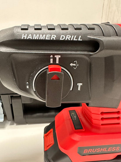 AKUMULIATORINIS SMŪGINIS GRĘŽTUVAS 2x5.0Ah Li-ION AKUMULIATORIAI 26mm SU ANTGALIAIS HAMMER TOOLS