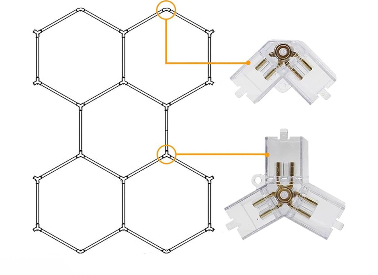 Hexagon LED tinklelis 484x243 cm