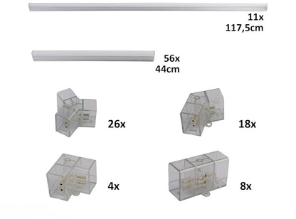 Hexagon LED tinklelis 484x243 cm