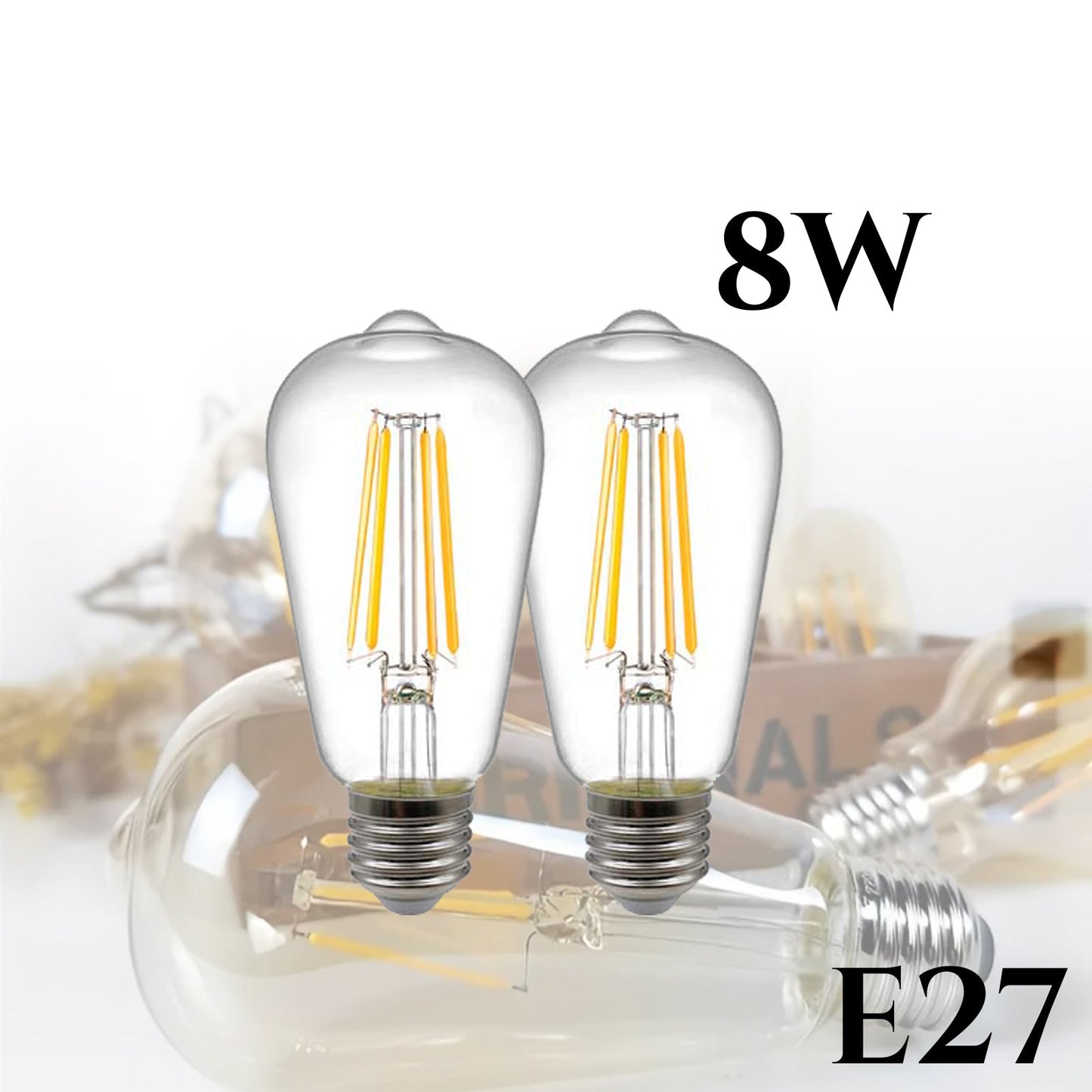 Vintage LED lemputės E27 – 2 vnt.