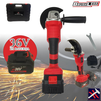 AKUMULIATORINIS ŠLIFUOKLIS SU 2 BATERIJOMIS 36V HAMMER TOOLS