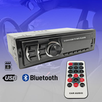 AUTOMOBILIO RADIJAS BLUETOOTH MP3 SU NUOTOLINIO VALDYMO PULTU