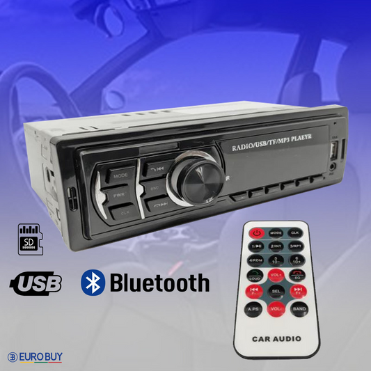 AUTOMOBILIO RADIJAS BLUETOOTH MP3 SU NUOTOLINIO VALDYMO PULTU