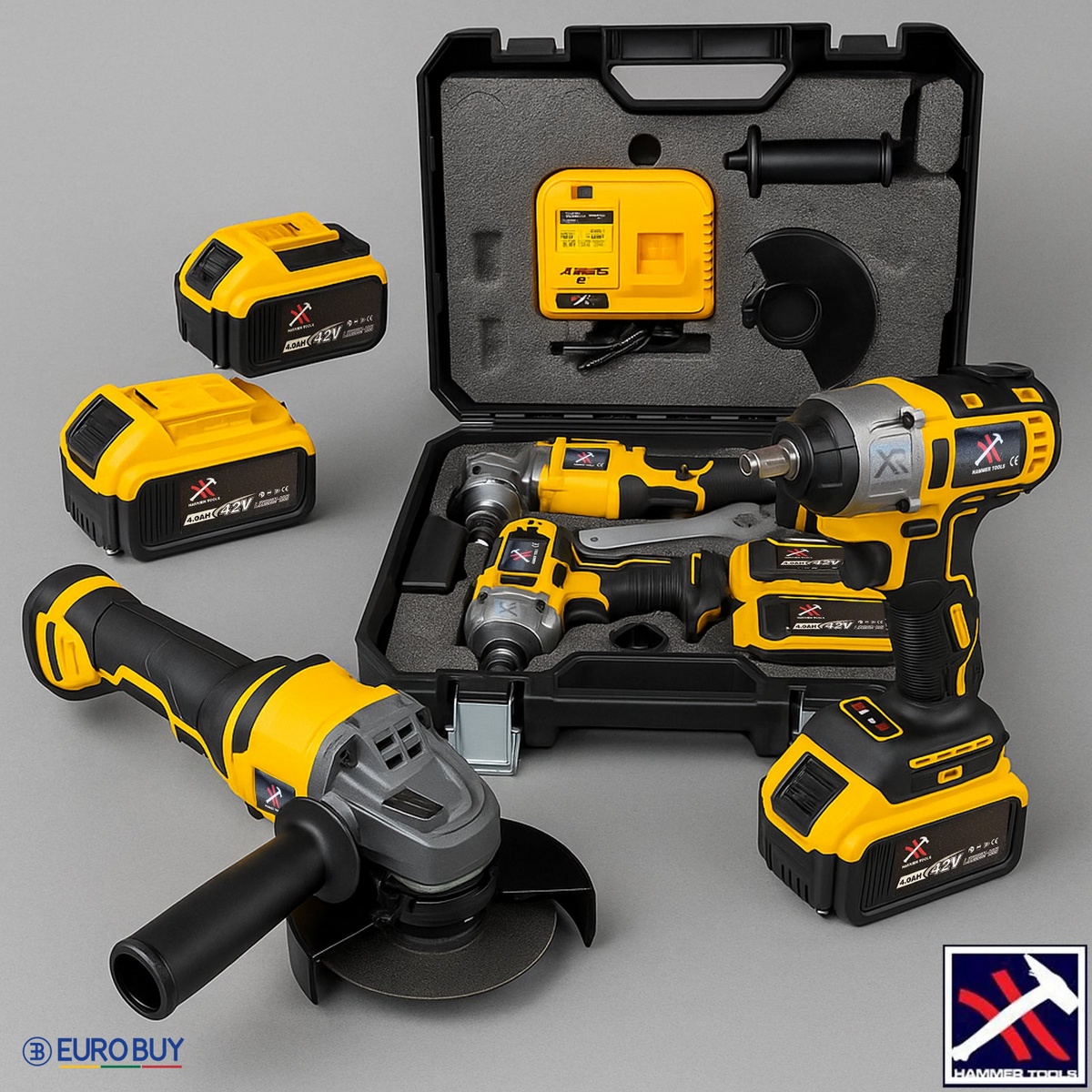 Hammer Tools 42V - 2u1 Aku Set s 2 baterije i koferom