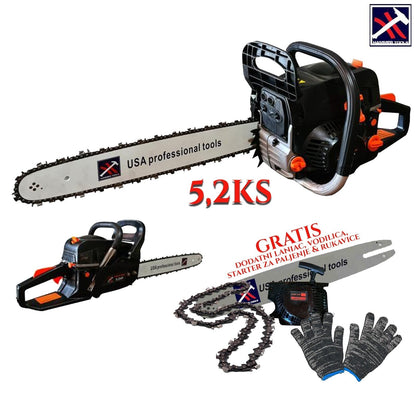 GRANDININIS PJŪKLAS 5,2 AG HAMMER TOOLS SU PAPILDOMA JUOSTA, GRANDINE, STARTERIU IR NEMOKAMOMIS PIRŠTINĖMIS