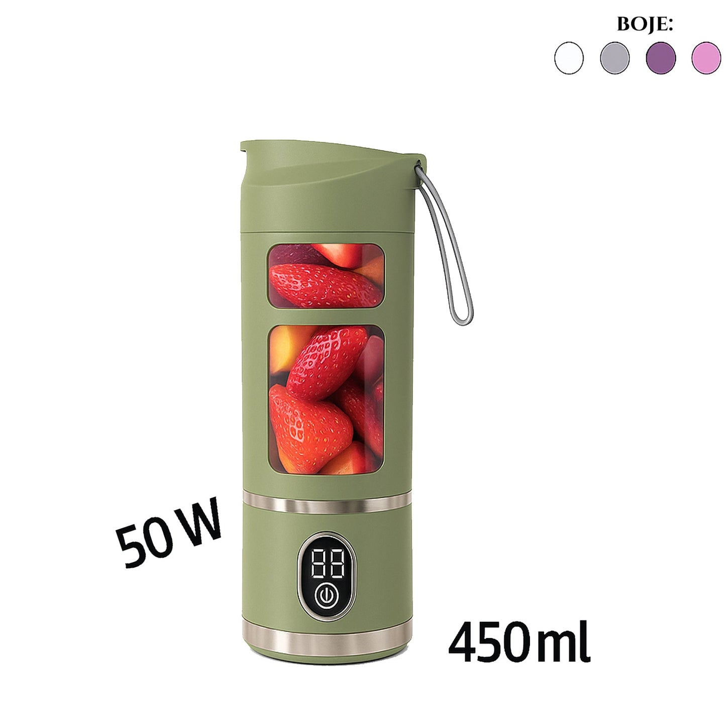 Nešiojamas sulčiaspaudė ir trintuvas 450 ml