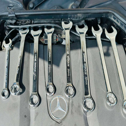 25 dalių veržliarakčių rinkinys nuo 6 mm iki 32 mm HAMMER TOOLS